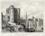 Gloucester, Old West Gate & Bridge over the Severn, 1830