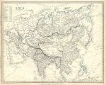 Asia map, SDUK, 1840