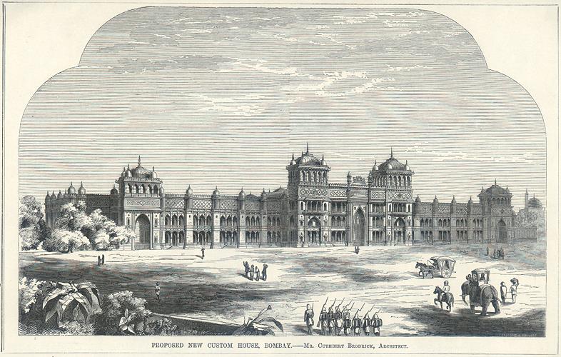 India, Bombay, Proposed New Custom House, 1866