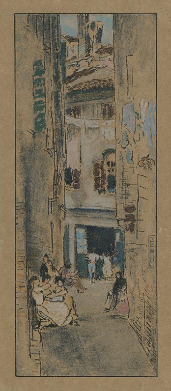'The Bead Stringers, Venice' lithograph after James McNeill Whistler, The Studio, 1905