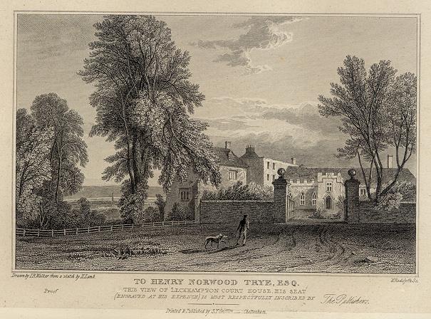 Gloucestershire, Leckhampton Court, 1838