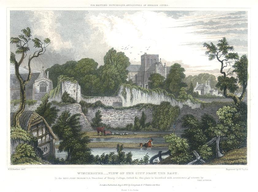 Hampshire, Winchester from the East, 1830