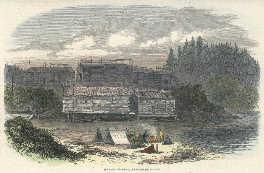 Canada, Whyack Village on Vancouver Island, 1866