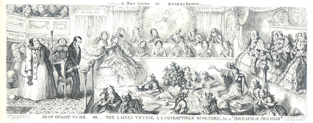  A New Court of Queens Bench , caricature by George Cruickshank, 1850