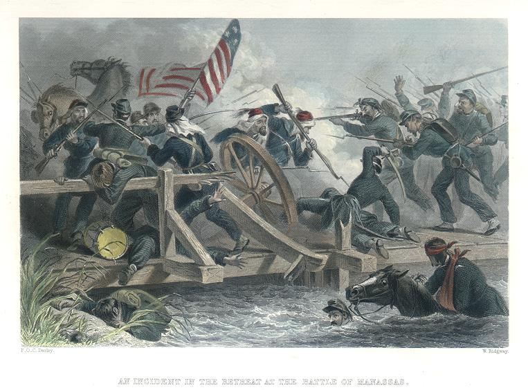 Retreat at the Battle of Manassas, published 1863