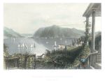 USA, View from Ruggle's House, Newburgh (Hudson River), 1840