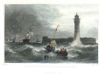 Liverpool, Black-Rock Fort & Lighthouse, 1831