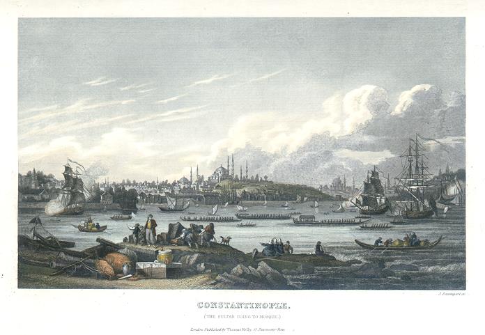 Turkey, Constantinople view, 1843