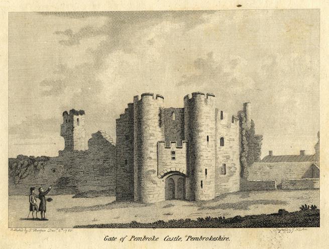Wales, Pembroke Castle Gate, 1786