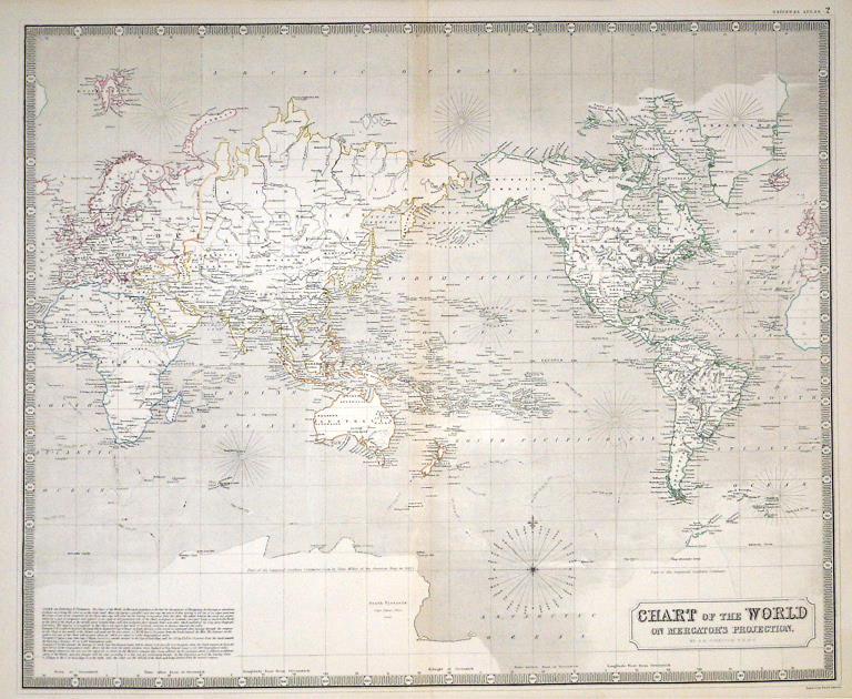 World on Mercator's Projection, 1843