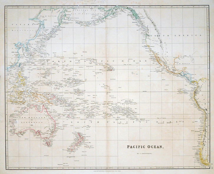 Pacific Ocean, Arrowsmith, 1832