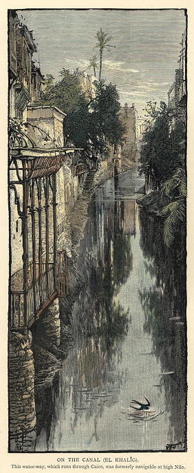 Egypt, Cairo canal, 1880