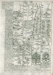Leicestershire & Nottinghamshire, route map with Oakham, Melton Mowbray, Nottingham, Mansfield, 1764
