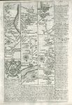 Cornwall, route map with Tregear, Padstow, St.Merryn and Truro, 1764