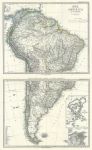 South America (two maps), 1879