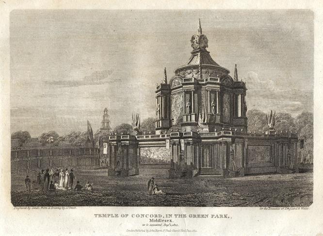London, Green Park, Temple of Concord, 1814