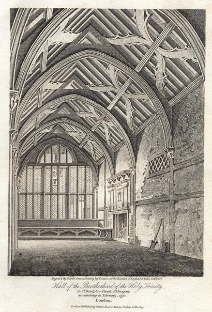 London, Hall of the Brotherhood of Holy Trinity, Aldersgate, 1809