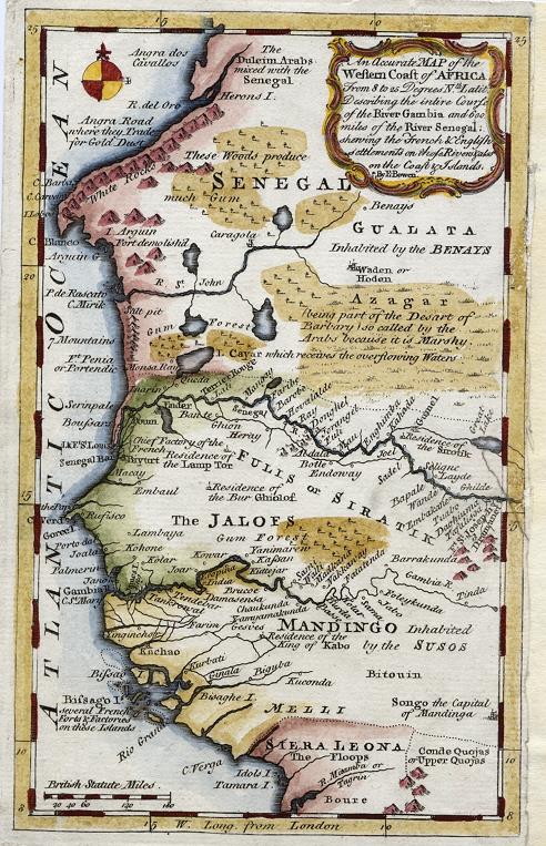 Africa, western by E. Bowen, about 1750