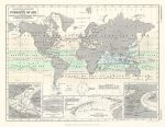 World, Winds Map (currents of air), 1850