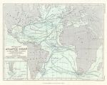 Atlantic Ocean Physical Chart, 1850