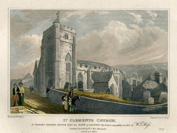 Sussex, Hastings, St.Clements Church, 1824