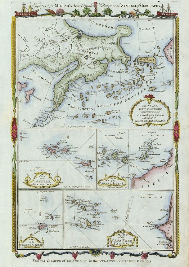 North Pacific and several Atlantic Islands, 1782