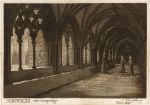 Norwich Cathedral Cloisters, etching, 1900