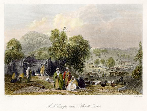 Israel, Arab Camp near Mount Tabor, 1840
