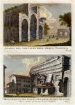 Italy, two views of Roman ruins, Rome, 1790