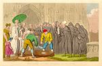 Dr. Syntax at the Funeral of his Wife, aquatint, 1840