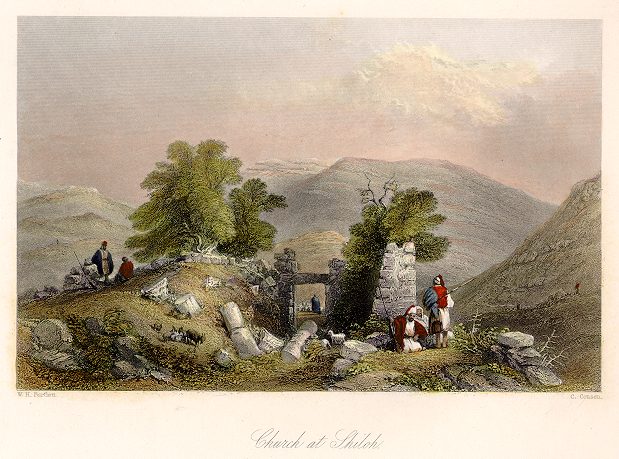 Israel, Church at Shiloh (Seilun), 1840