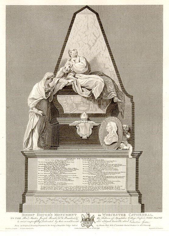 Worcester Cathedral, Monument of Bishop Hough, 1796