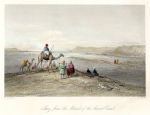Egypt, Suez, ancient canal mounds, 1840