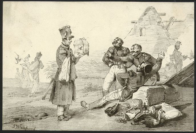 Napoleonic Soldiers, lithograph, 1820