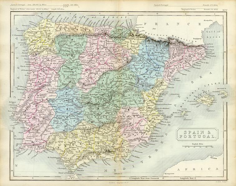 Spain & Portugal, 1853