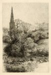 Northamtonshire, Naseby etching, 1882