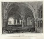 Kent, Canterbury Cathedral, the Crypt, 1830