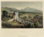Switzerland, Thun view, 1856