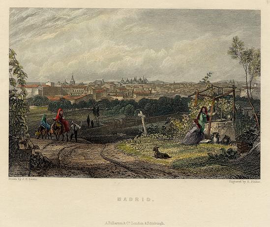 Spain, Madrid view, 1856