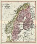 Sweden & Norway map, 1818