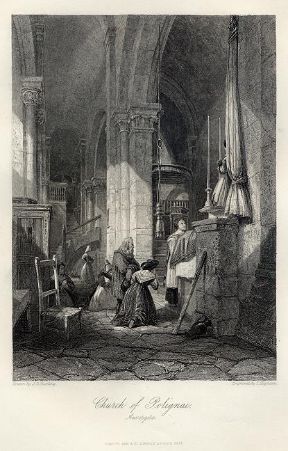 France, Auvergnie, Church of Polignac, 1844