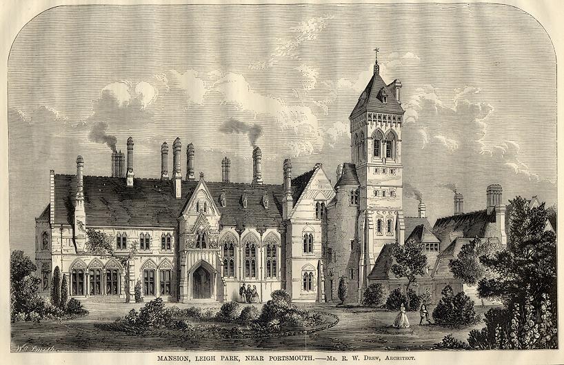 Portsmouth, Mansion at Leigh Park, 1866