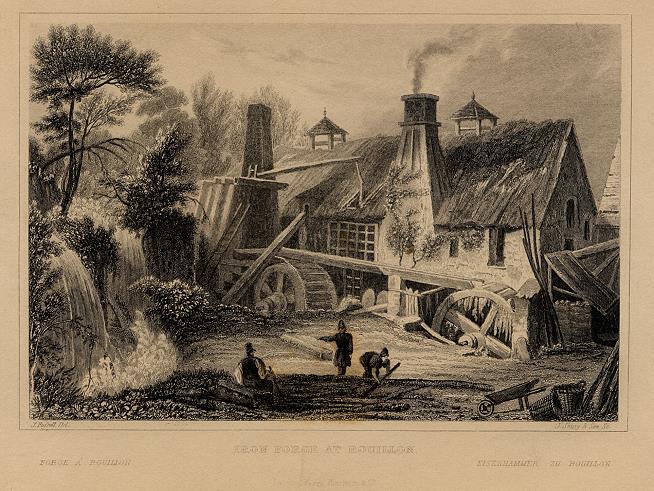 France, Iron Forge at Rouillon, 1833