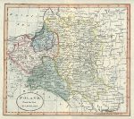 Poland map, 1818