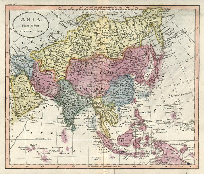 Asia map, 1818