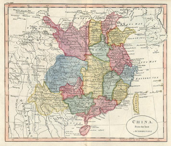 China map, 1818