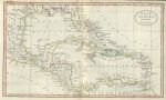West Indies map, 1818