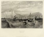 Sussex, Hastings, from the sea, 1836