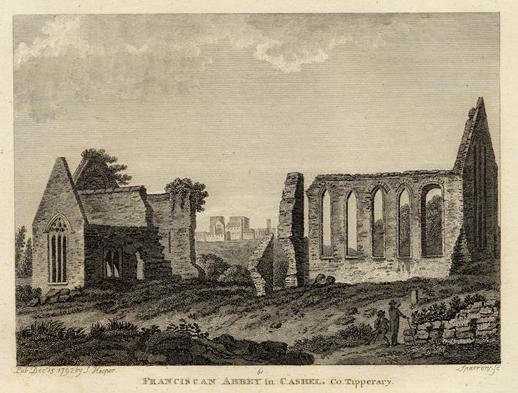 Ireland, Co.Tipperary, Franciscan Abbey in Cashel, 1786