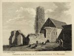 Ireland, Co.Kildare, Church & Tower at Castledermot, 1786